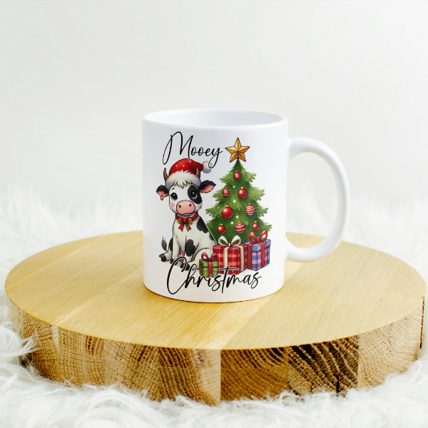 Baby Cow Merry Christmas Coffee Cup