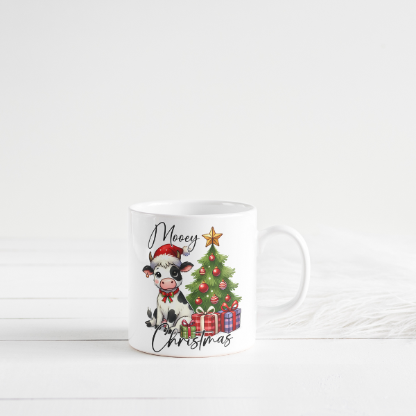 Baby Cow Merry Christmas Coffee Cup