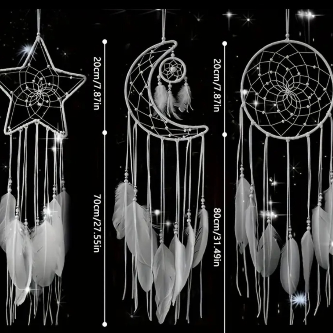 ✨ White Moon Dreamcatcher – Guardian of Peaceful Dreams ✨