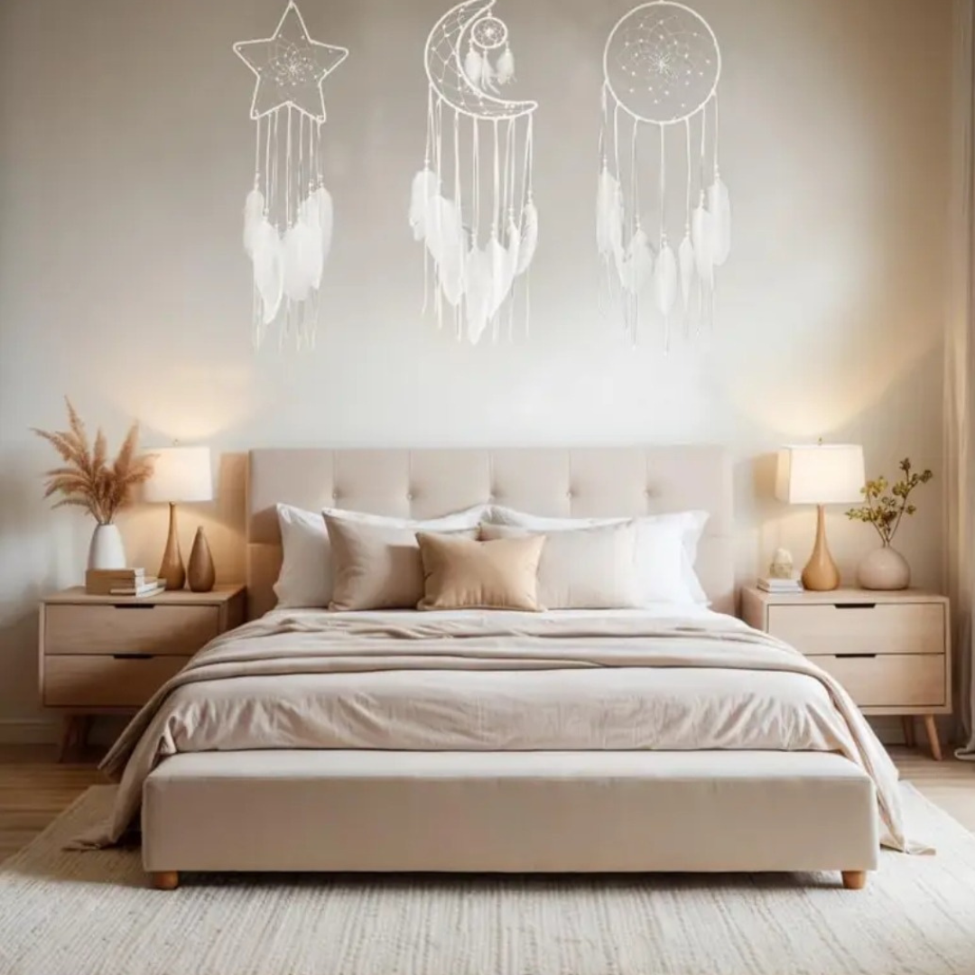 ✨ White Moon Dreamcatcher – Guardian of Peaceful Dreams ✨