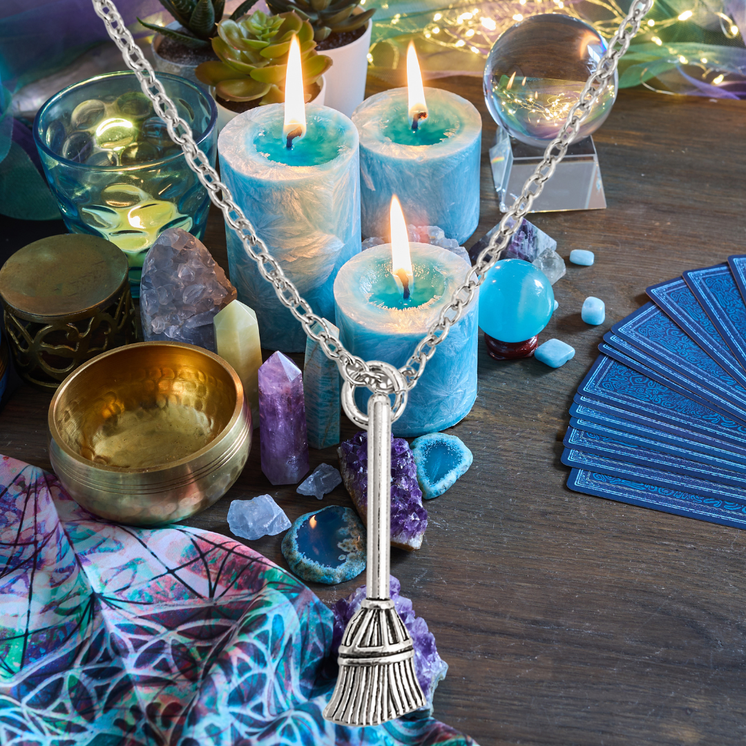 Witch’s Broom Pendant Necklace