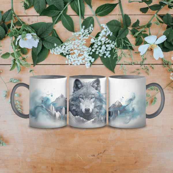 Grey Wolf Mug – Majestic & Stylish 11oz Mug 🐺☕