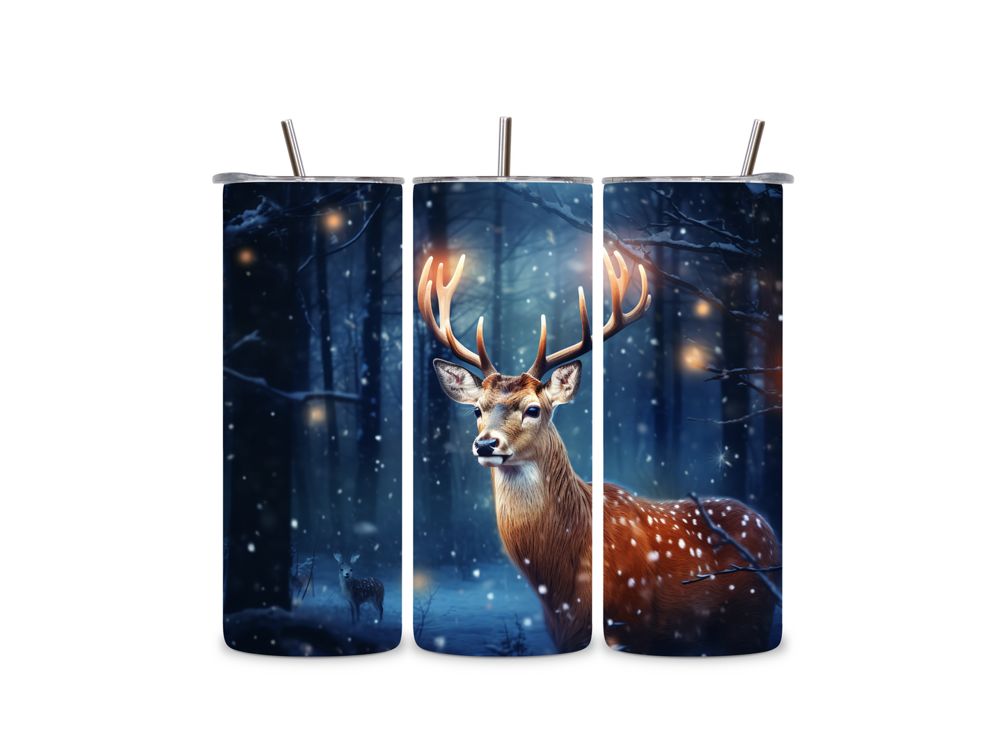 Reindeer In Winter Wonder Land 20 oz Tumbler