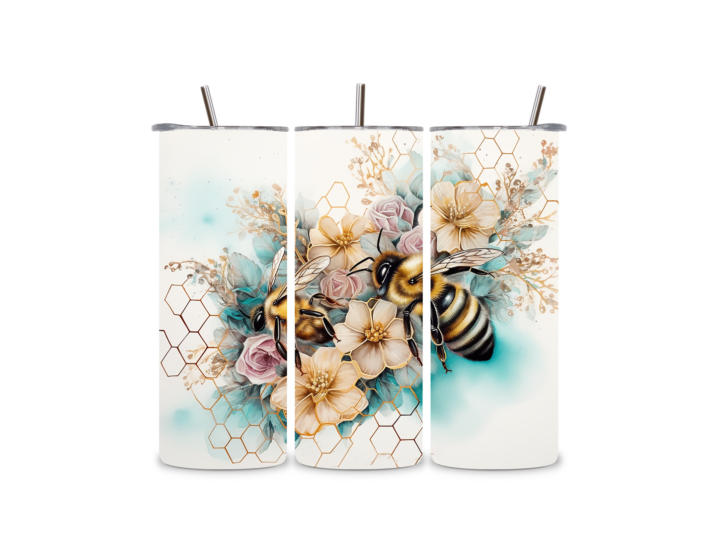 Bee Floral 20 oz Tumbler