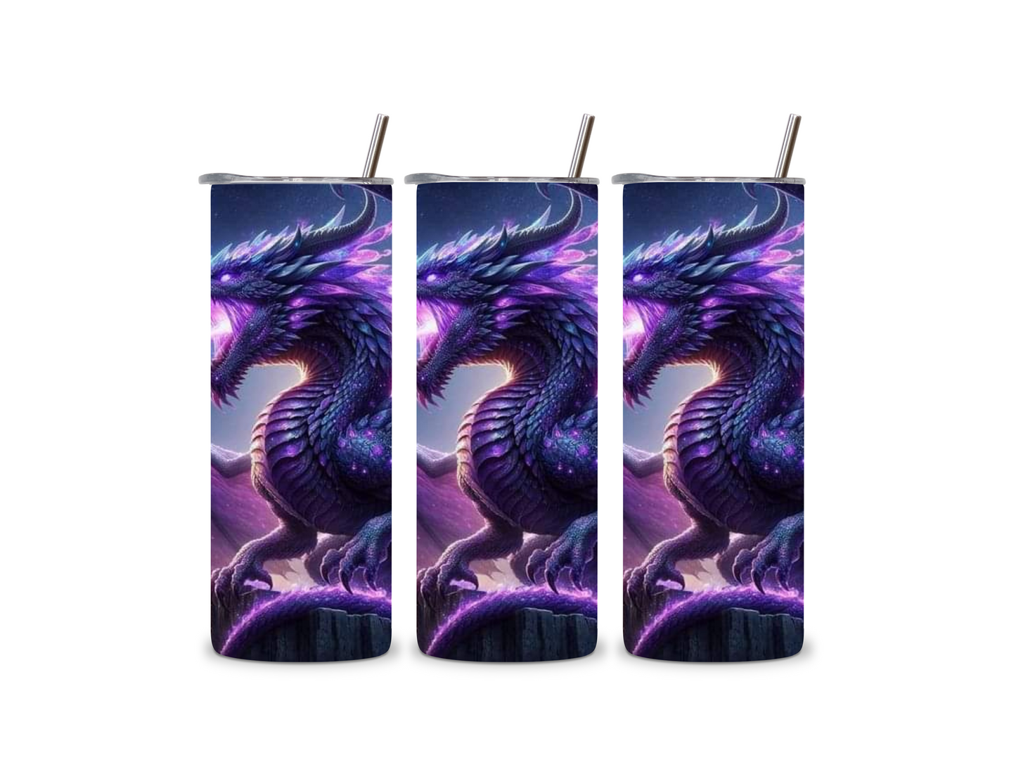 Purple Dragon Skinny Tumbler