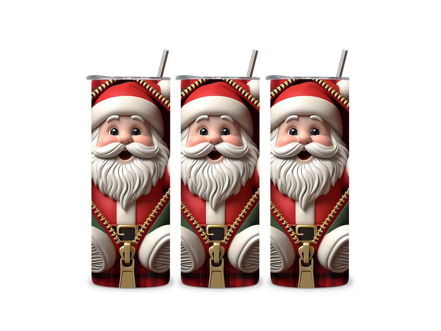 Christmas Father 3D Zipper 20 oz Tumbler