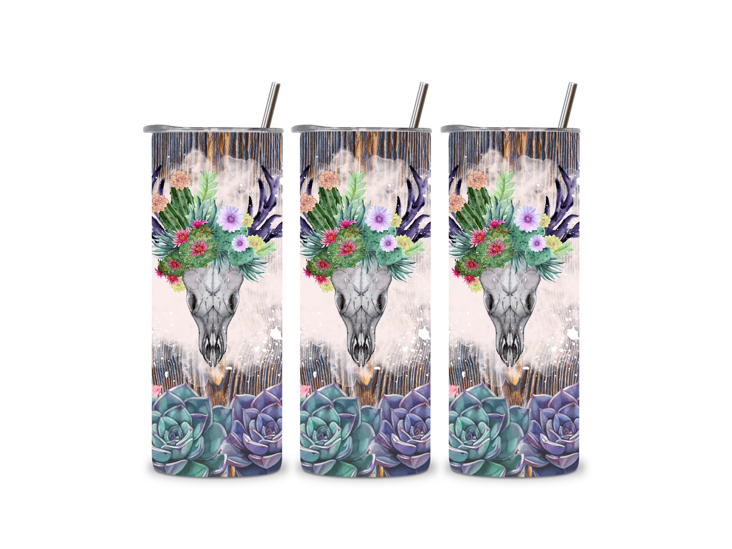 Floral Scull 20 oz Tumbler