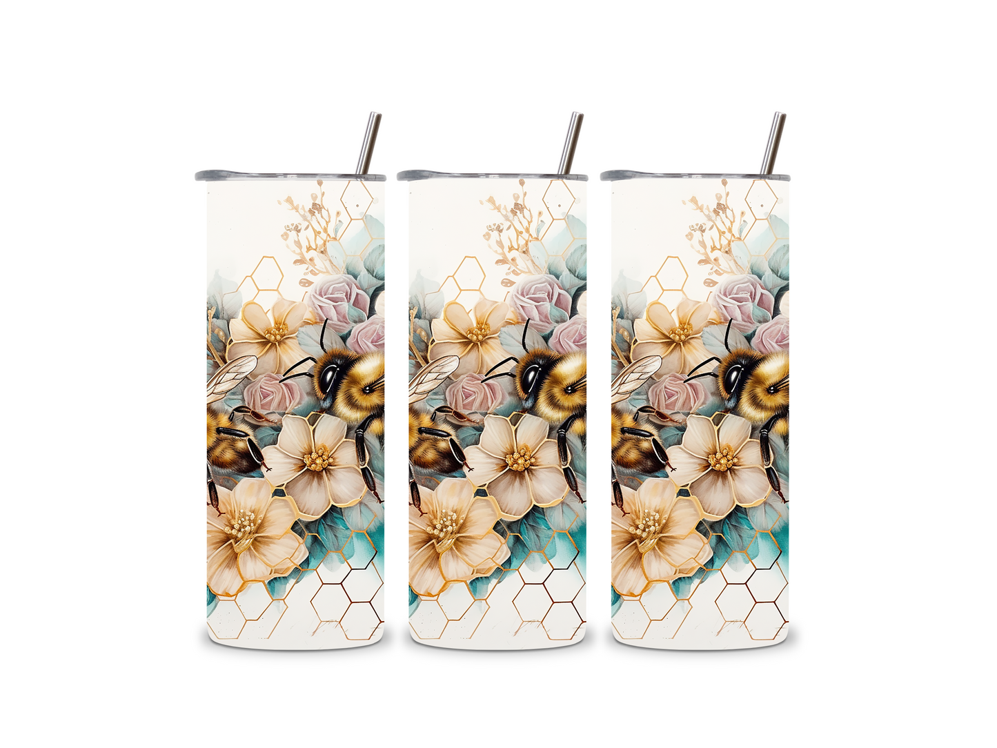 Bee Floral 20 oz Tumbler