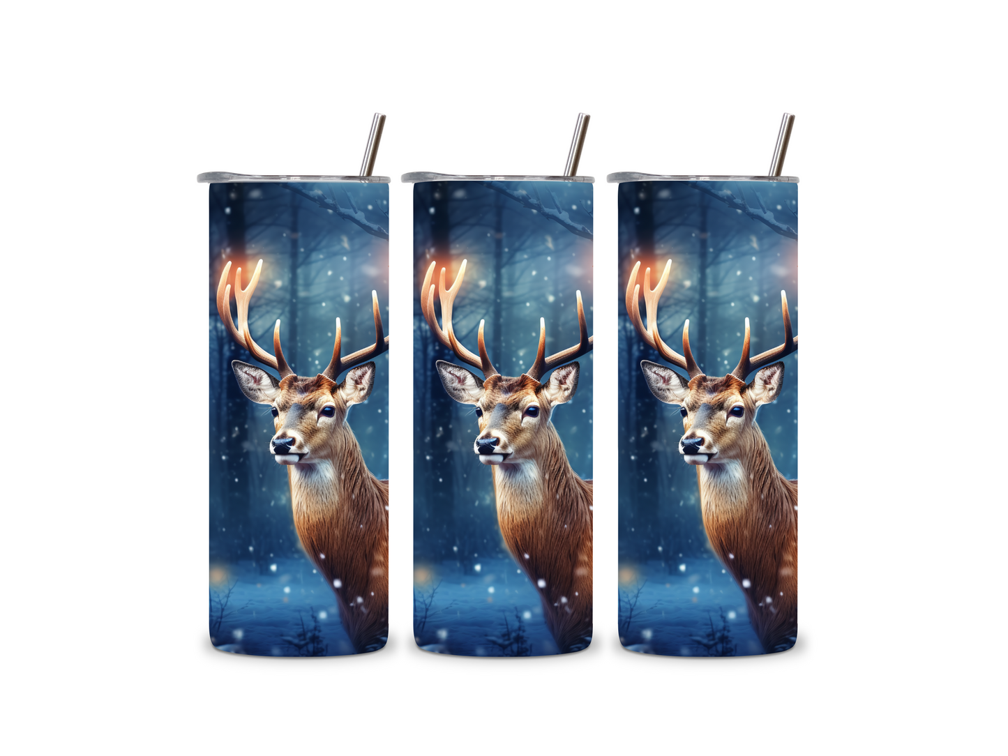 Reindeer In Winter Wonder Land 20 oz Tumbler