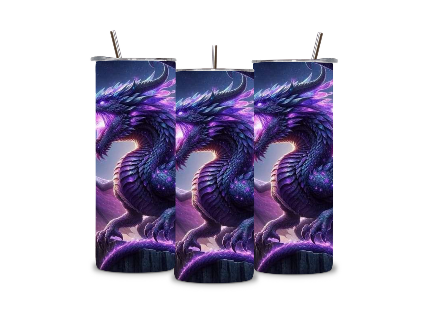 Purple Dragon Skinny Tumbler