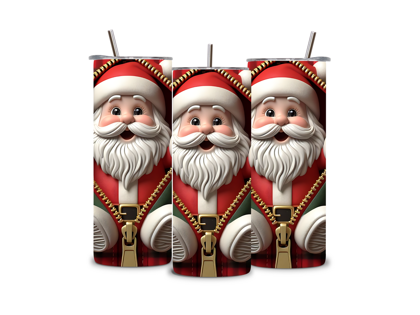 Christmas Father 3D Zipper 20 oz Tumbler