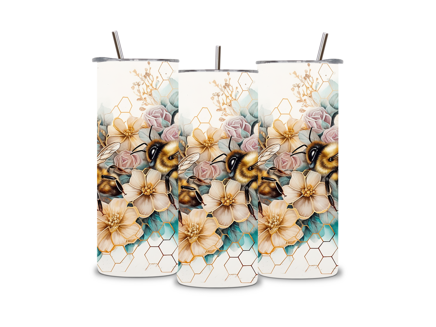 Bee Floral 20 oz Tumbler