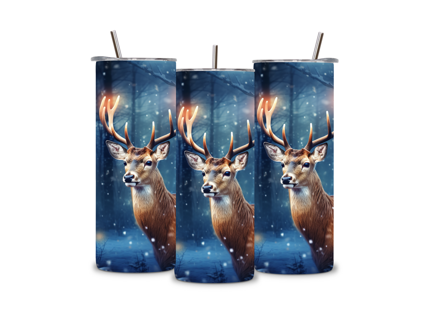 Reindeer In Winter Wonder Land 20 oz Tumbler