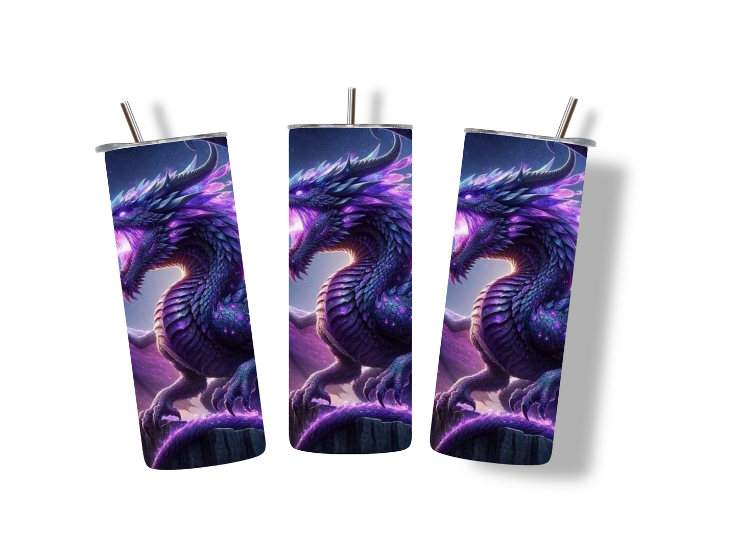 Purple Dragon Skinny Tumbler