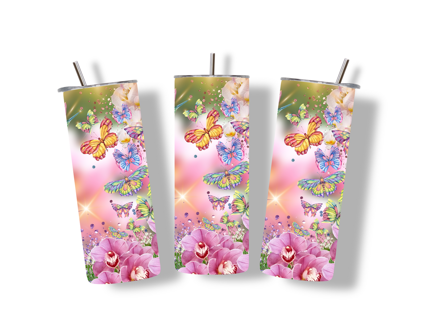 Hummingbird Butterfly 20 oz Tumbler