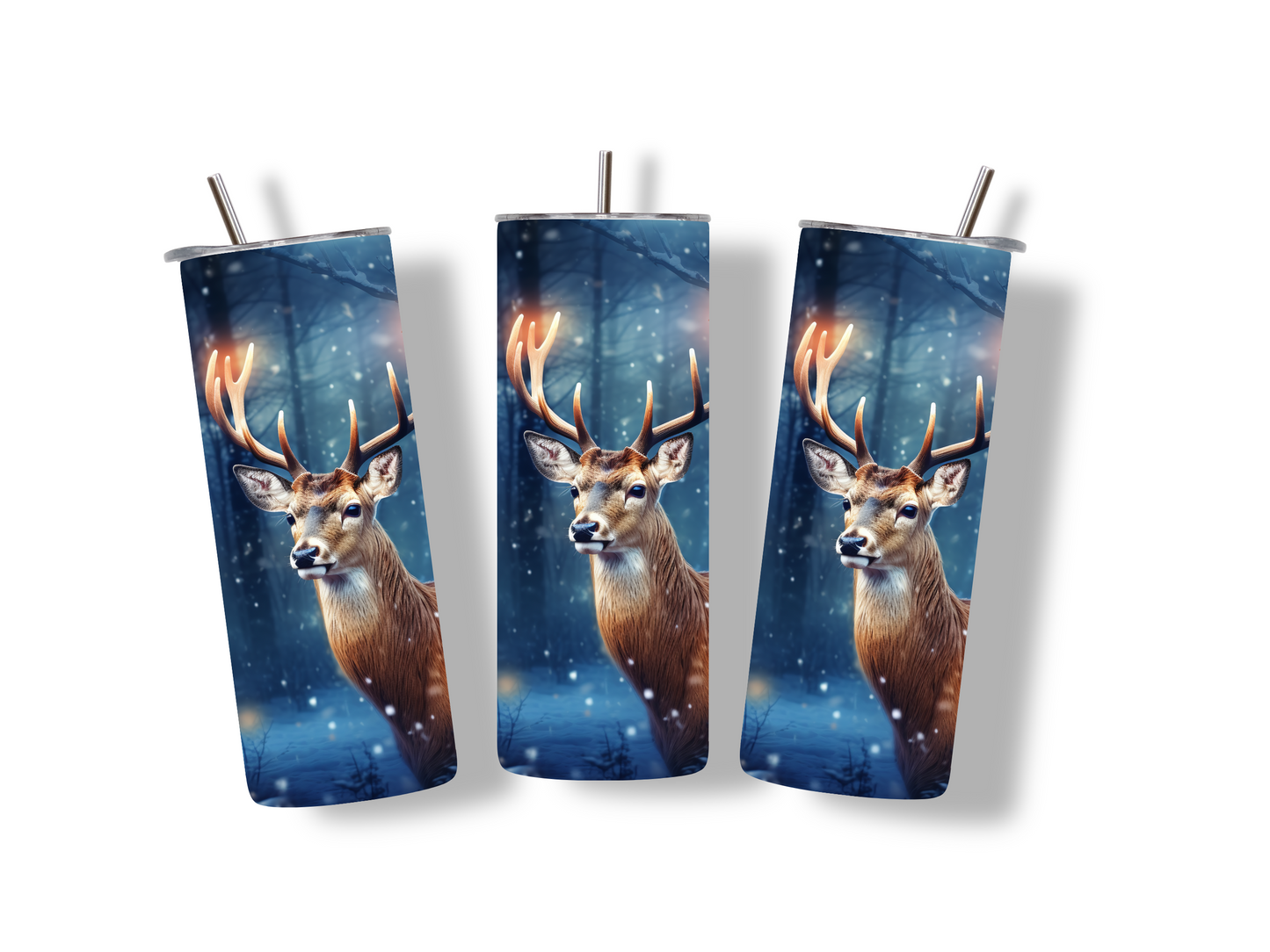 Reindeer In Winter Wonder Land 20 oz Tumbler