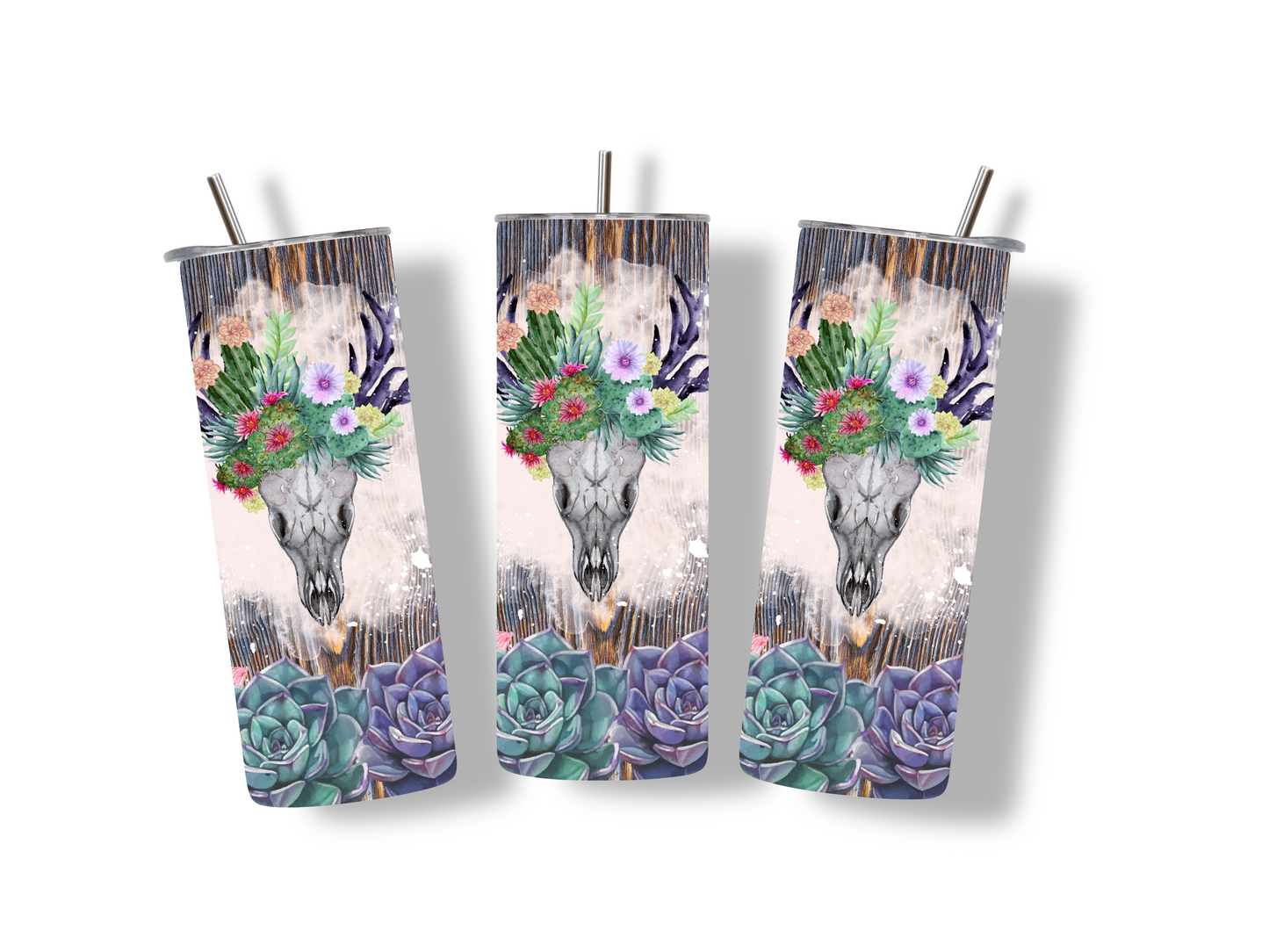 Floral Scull 20 oz Tumbler