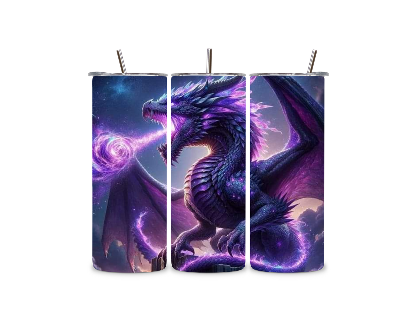 Purple Dragon Skinny Tumbler