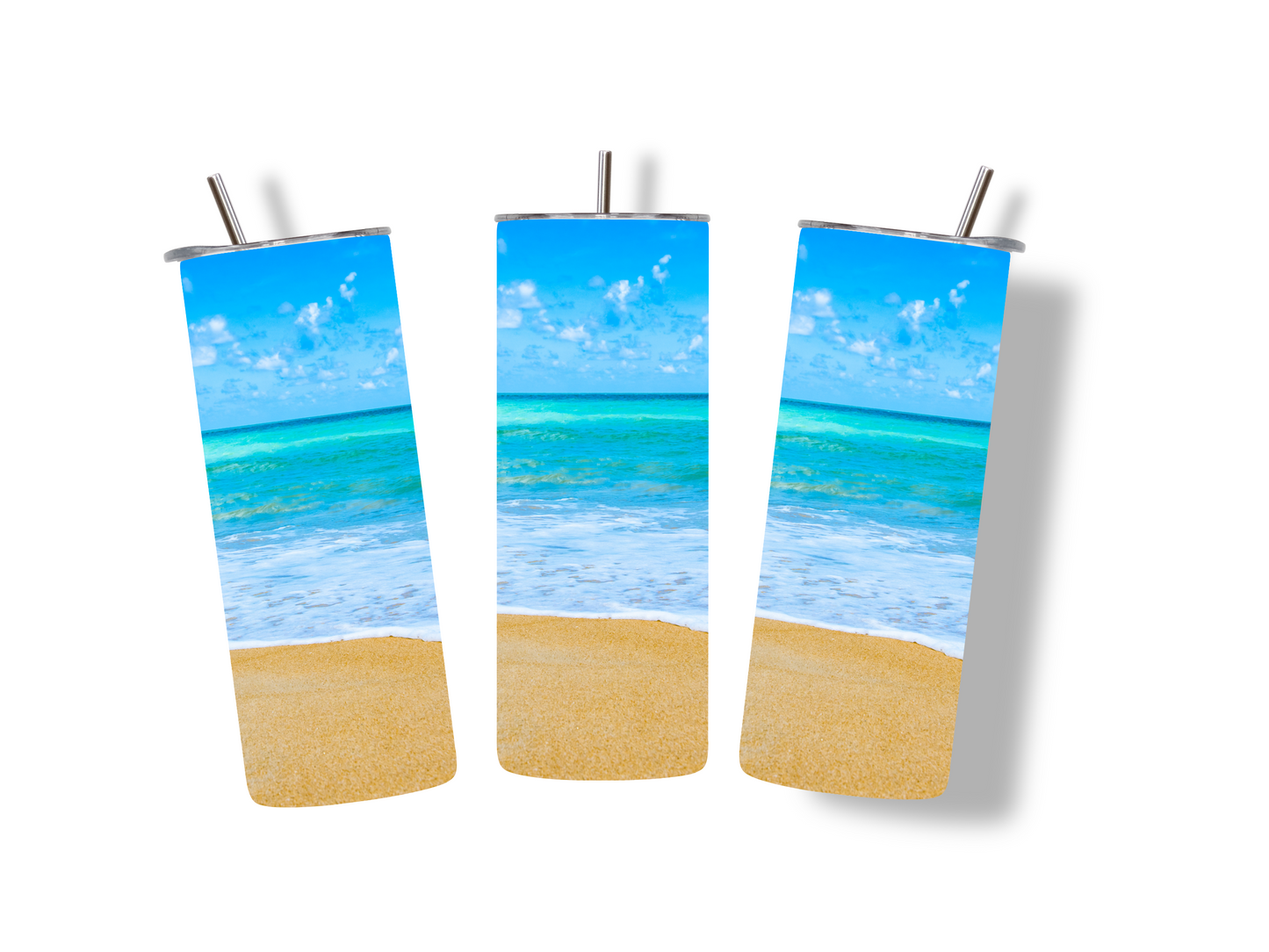 Beach Vibes Skinny Tumbler