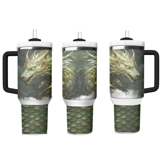 Emerald Dragon 40oz Quencher Tumbler