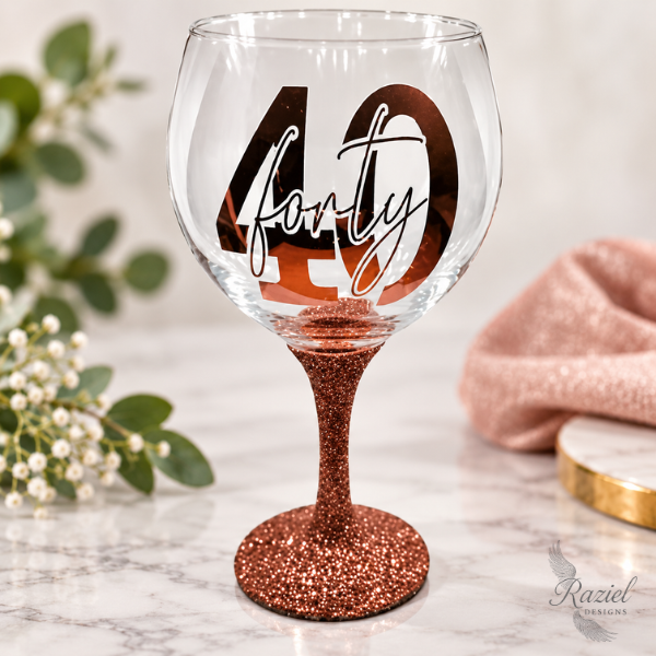 40th Birthday Gin Glass