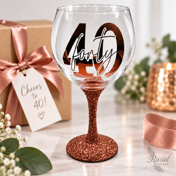 40th Birthday Gin Glass