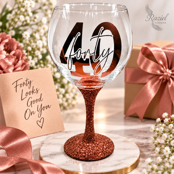 40th Birthday Gin Glass