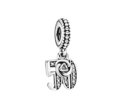 50th Birthday Dangle Charm