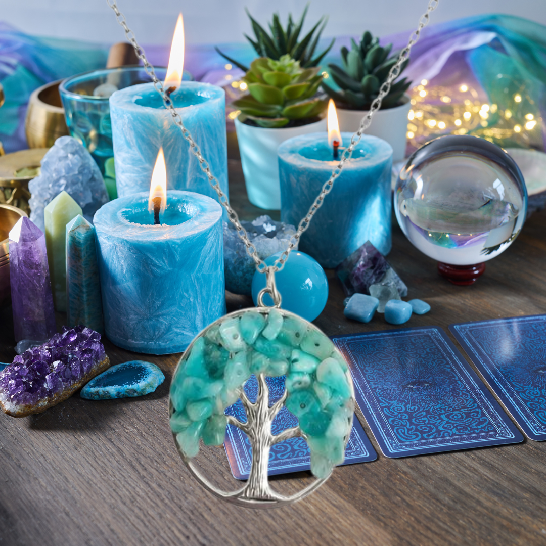 Amazonite Tree of Life Necklace