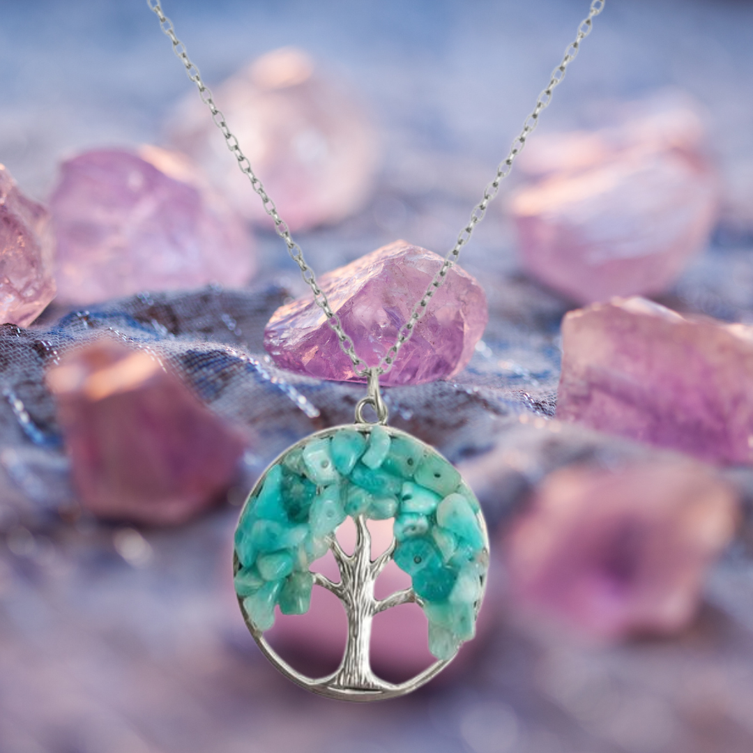 Amazonite Tree of Life Necklace