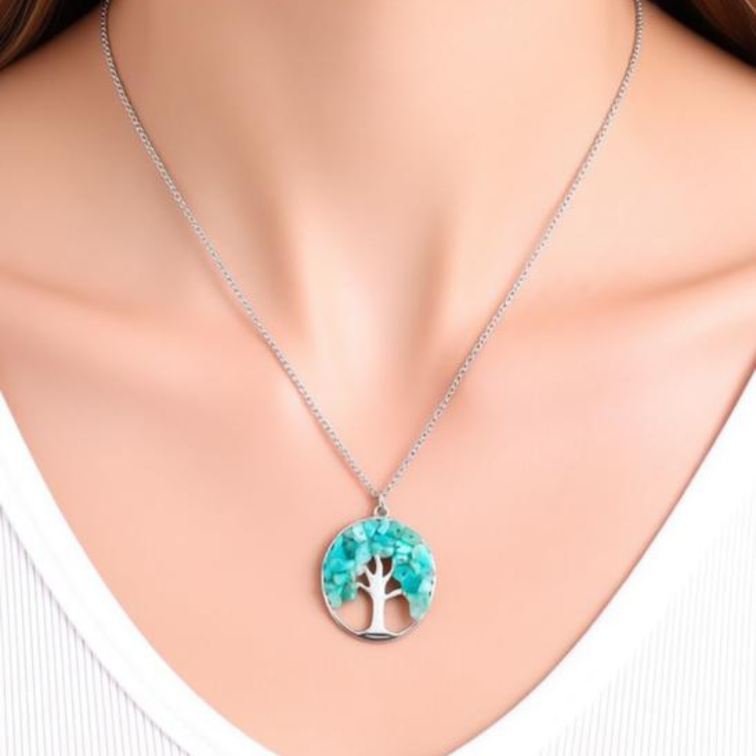 Amazonite Tree of Life Necklace