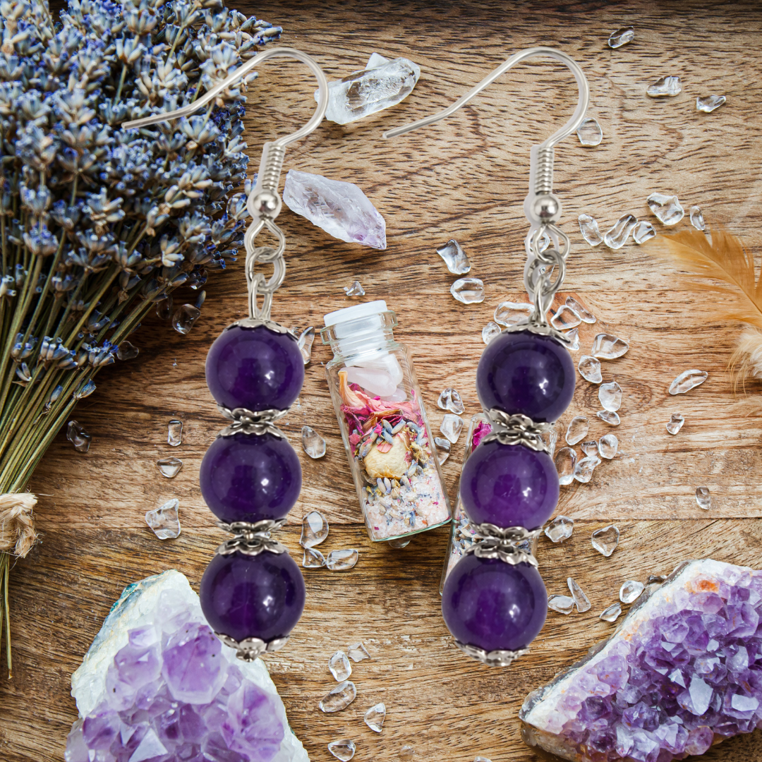 Amethyst Serenity Dangle Earrings