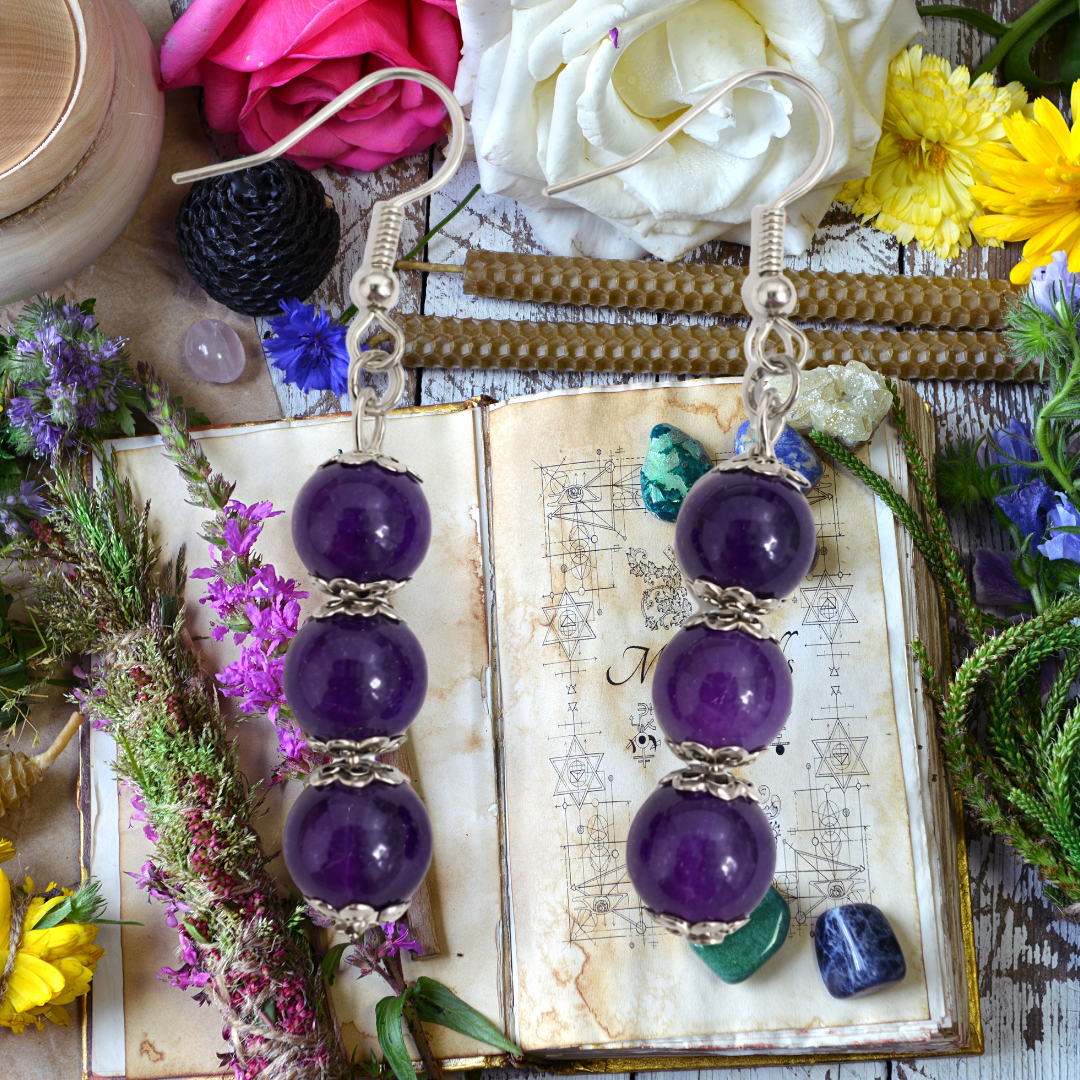 Amethyst Serenity Dangle Earrings