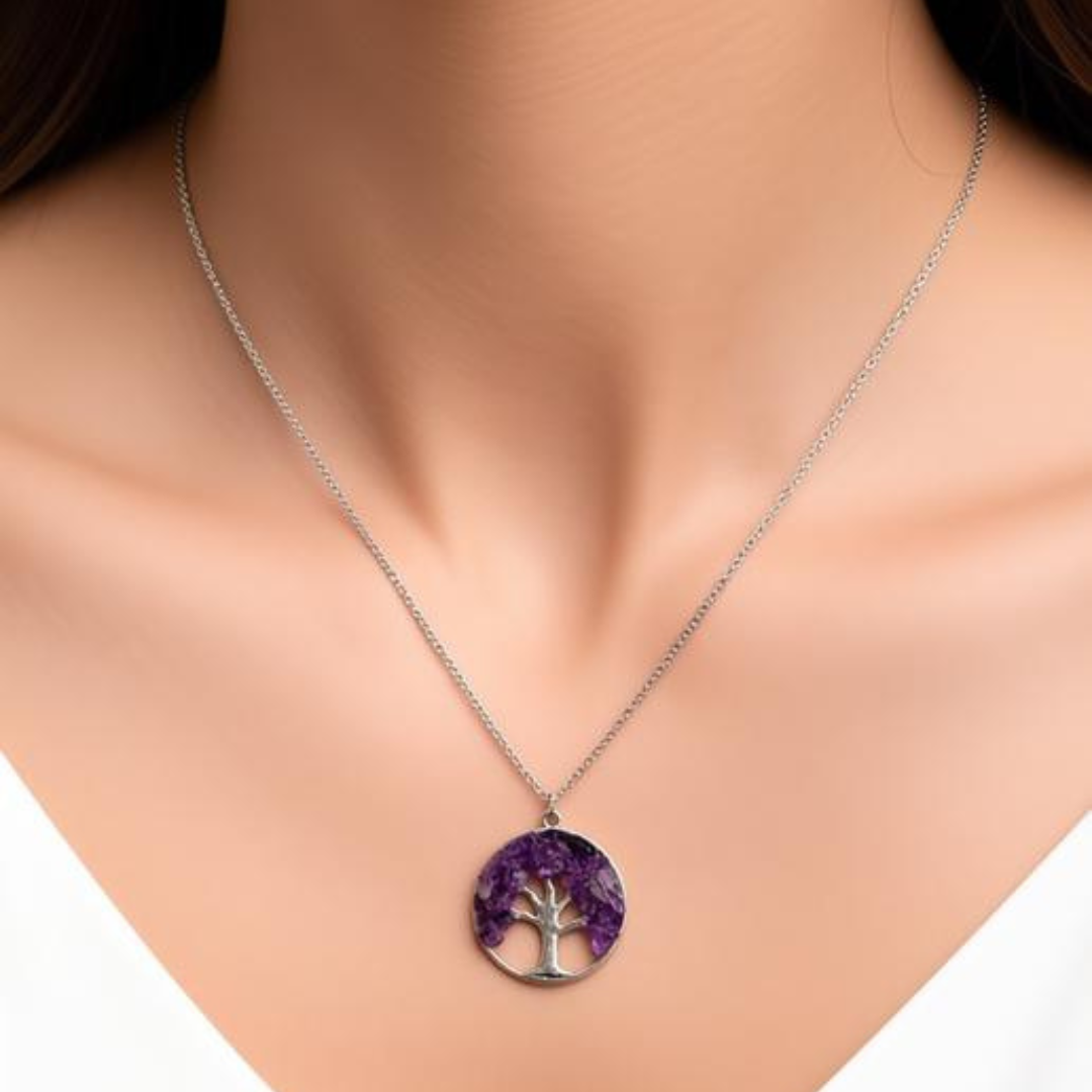 Amethyst Tree of Life Necklace