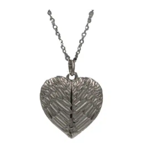 Angel wing necklace silver