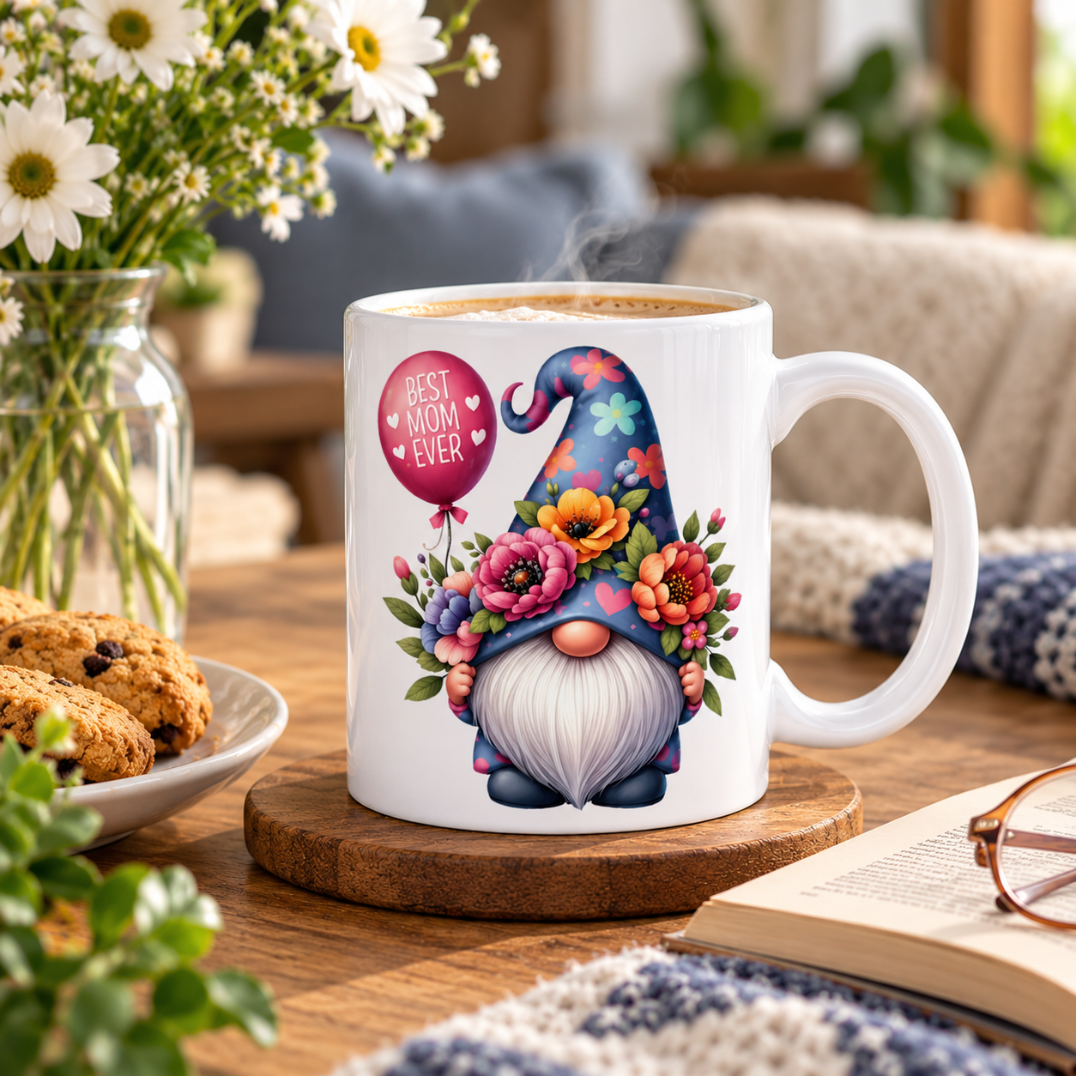 Gnome Best Mom Ever Coffee Cup