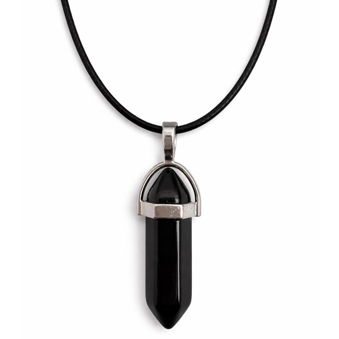 Black Obsidian Double Terminated Protection Necklace