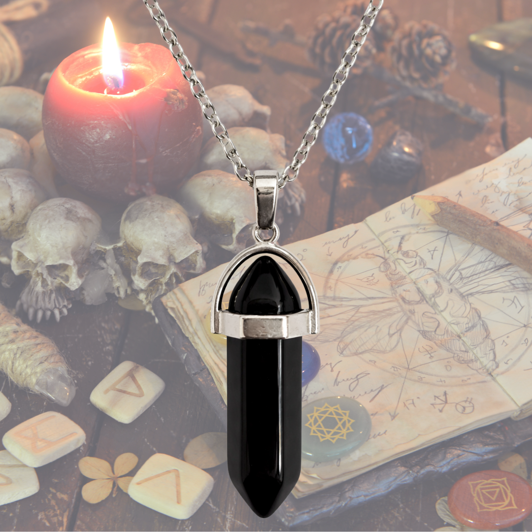 Black Obsidian Double Terminated Protection Necklace