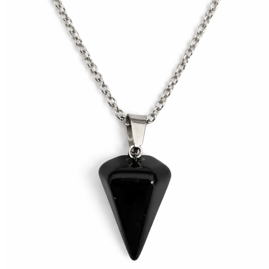 Black Obsidian Pendulum Necklace