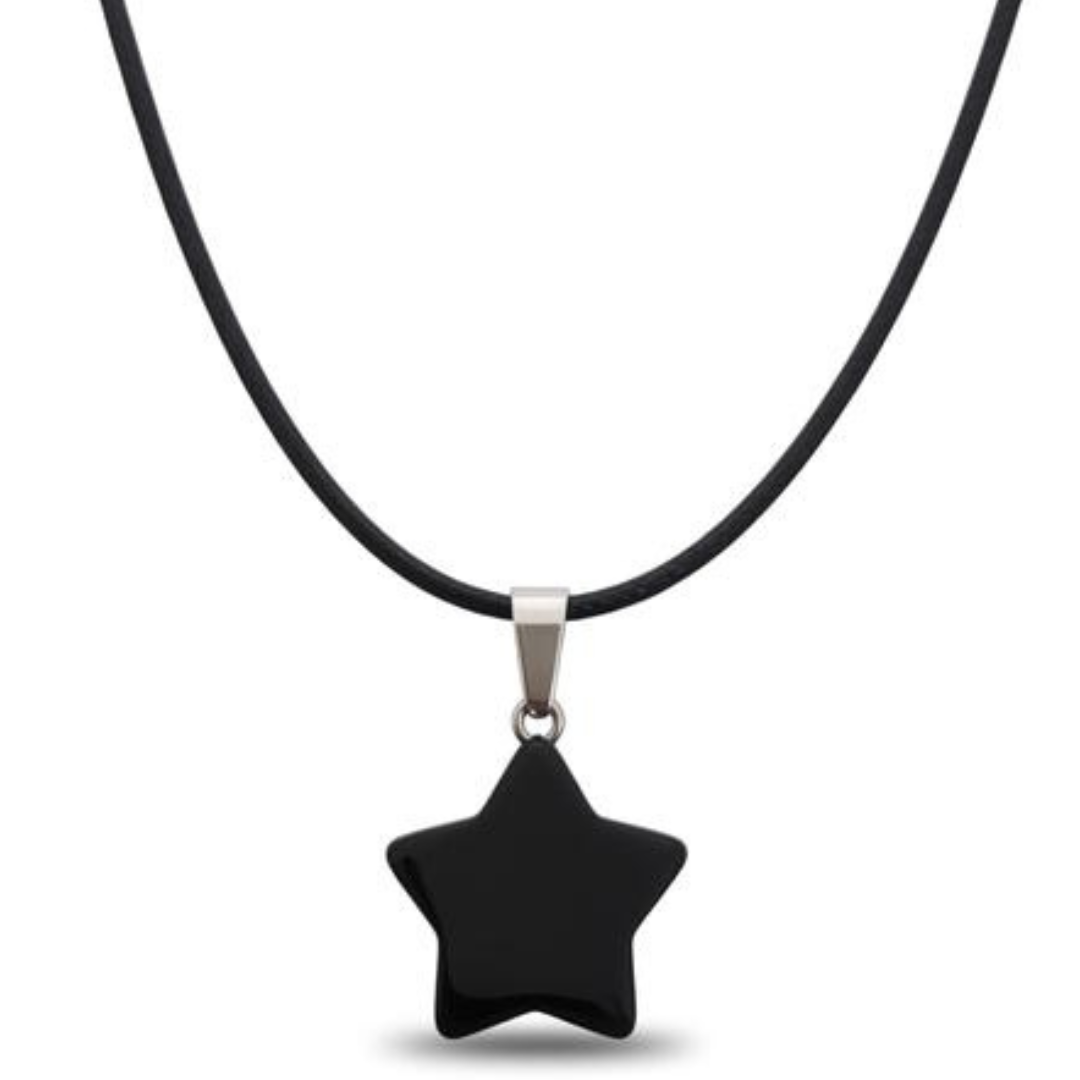 Black Obsidian Star Necklace