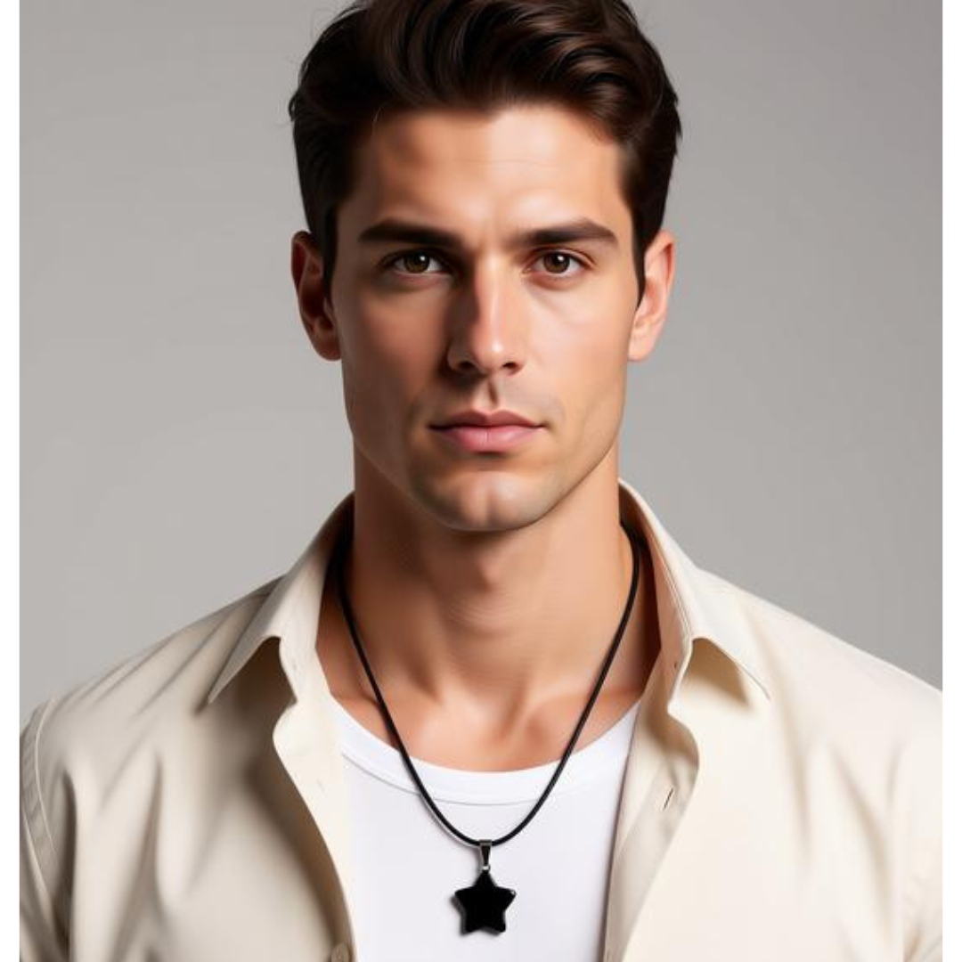 Black Obsidian Star Necklace