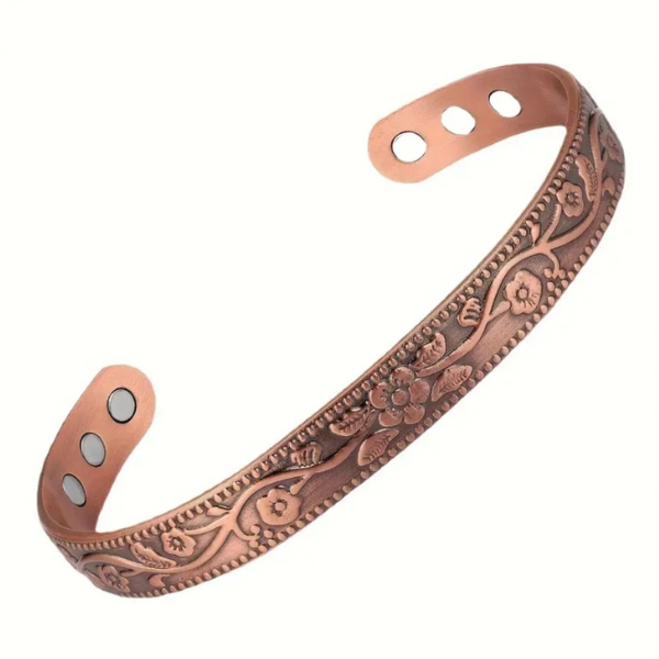 Blossom's Embrace Copper Cuff Bracelet