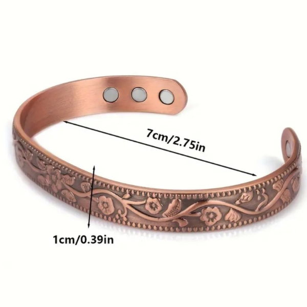 Blossom's Embrace Copper Cuff Bracelet