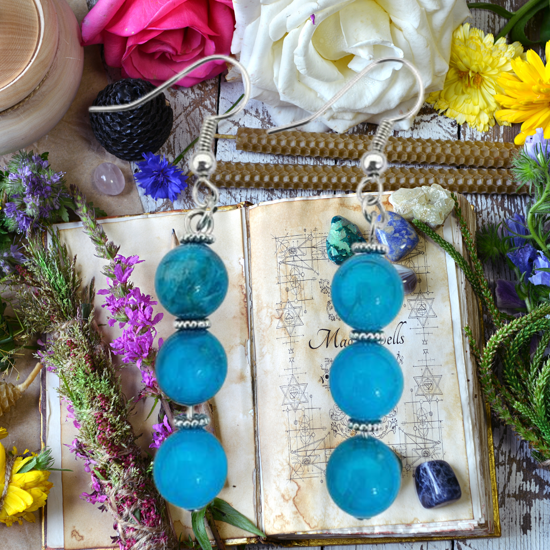 Blue Apatite Serenity Dangle Earrings