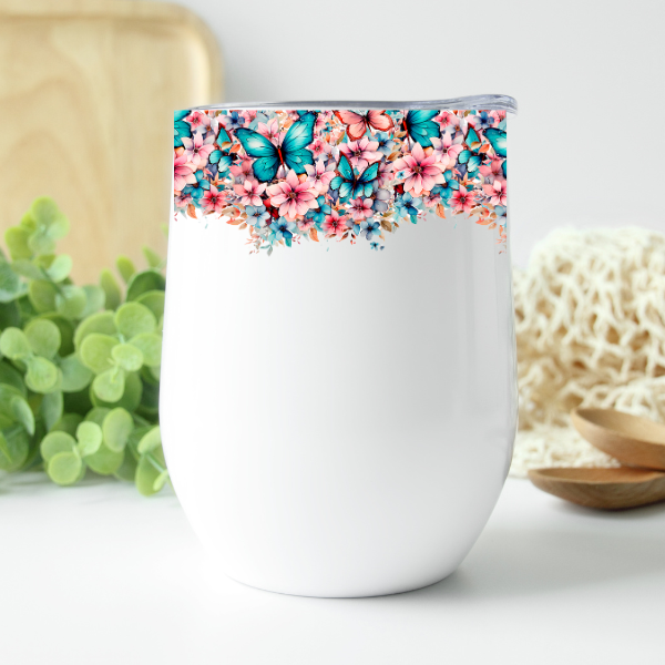 Butterfly Wine Tumbler