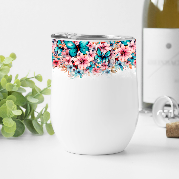 Butterfly Wine Tumbler