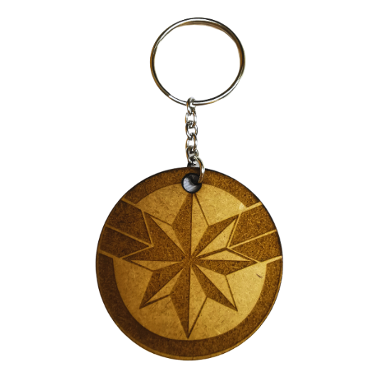 Captain Marvel Logo Themed Keyring