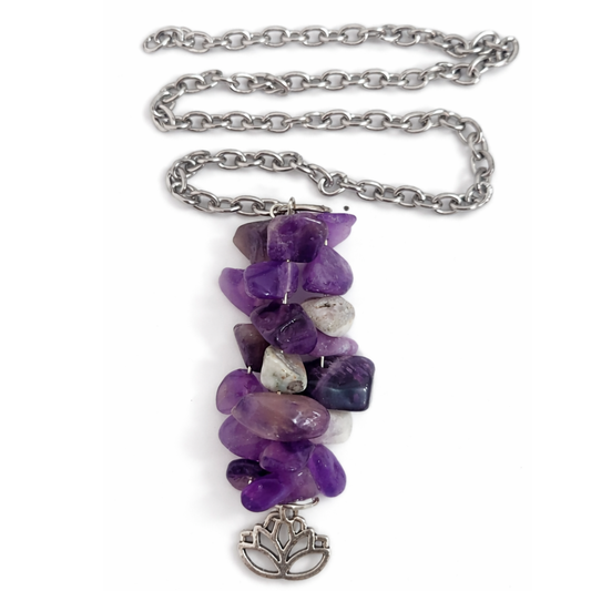 Celestial Veil Amethyst Divination Pendulum