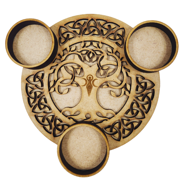 Celtic Tree of Life Tea Light Candle Holder