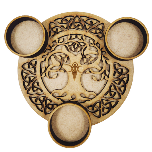 Celtic Tree of Life Tea Light Candle Holder